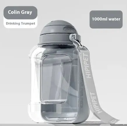 Portable Pet Water Bottle with Food Storage