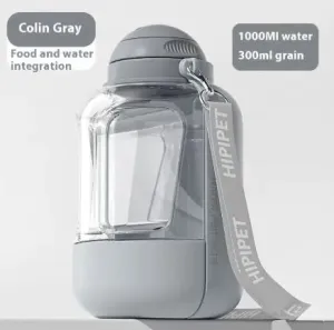 Portable Pet Water Bottle with Food Storage