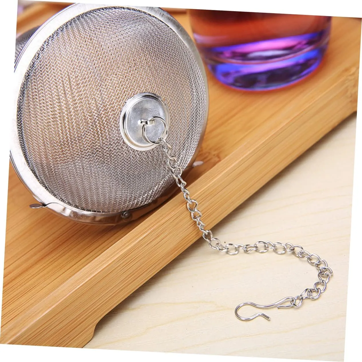 PRETYZOOM 3 Pcs Stainless Steel Tea Ball Strainer Spice Strainer Ball Fine Slots for Tea and Spices