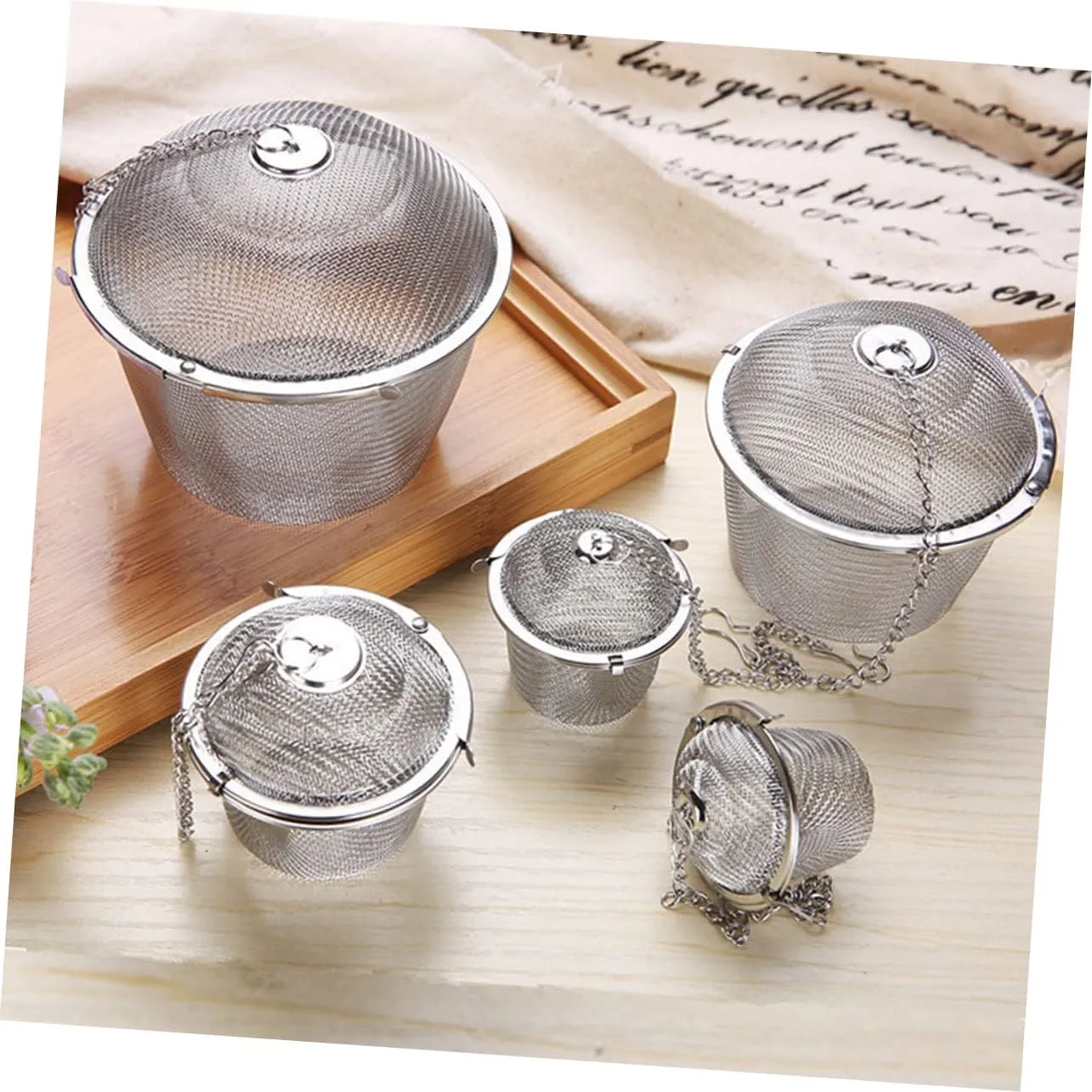 PRETYZOOM 3 Pcs Stainless Steel Tea Ball Strainer Spice Strainer Ball Fine Slots for Tea and Spices