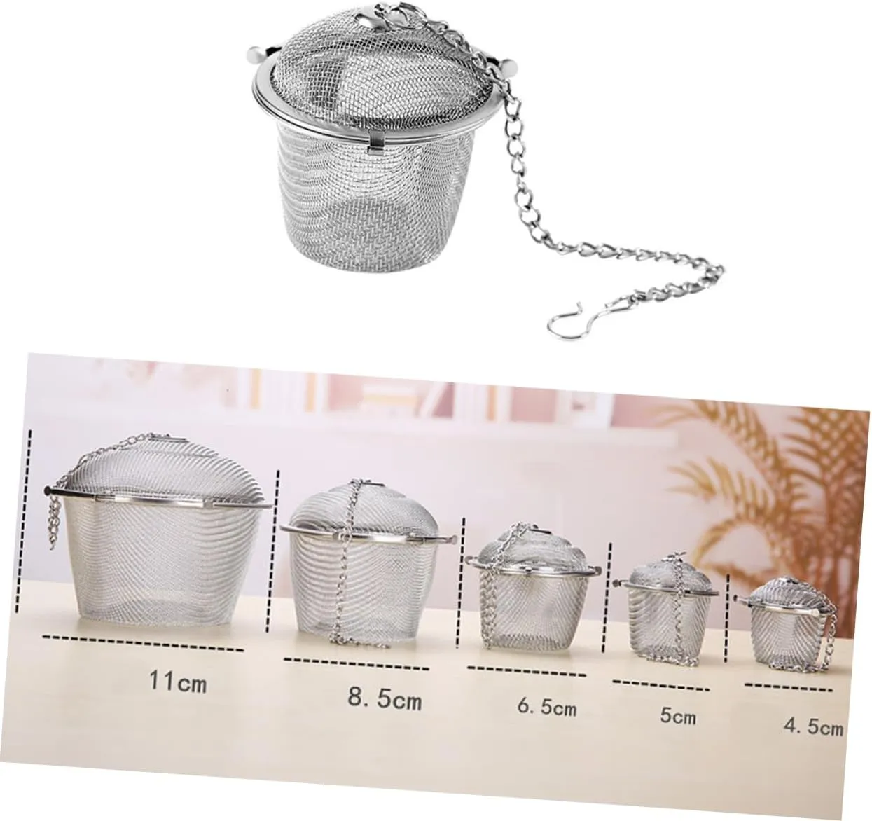 PRETYZOOM 3 Pcs Stainless Steel Tea Ball Strainer Spice Strainer Ball Fine Slots for Tea and Spices