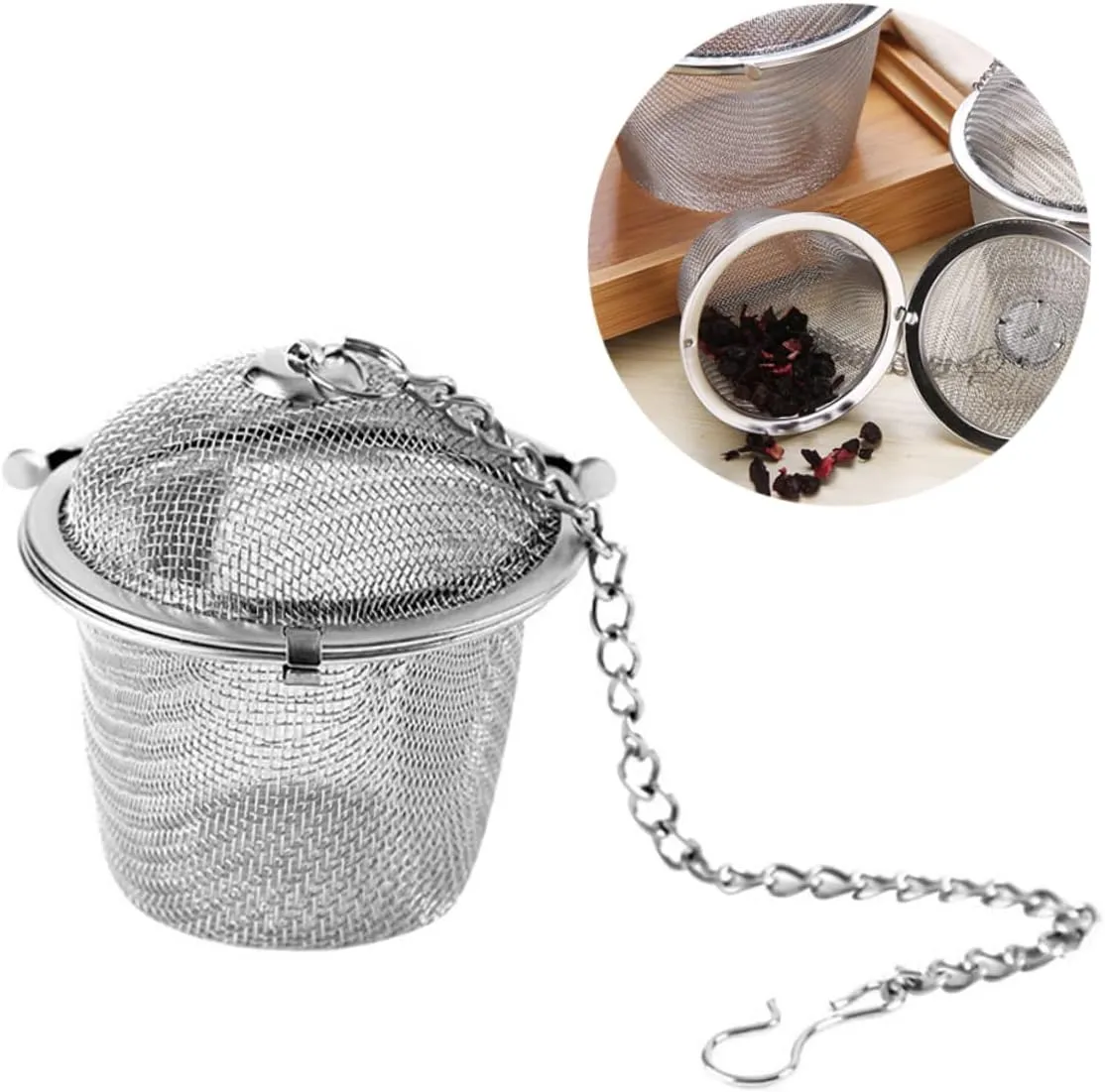 PRETYZOOM 3 Pcs Stainless Steel Tea Ball Strainer Spice Strainer Ball Fine Slots for Tea and Spices