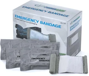 PrimaCare WB-7706 6" Israeli Emergency Bandage – Compression Trauma Wound Dressing, Sterile Vacuum-Sealed for Bleeding Control, Tactical Medical First Aid Kit - 5 Count