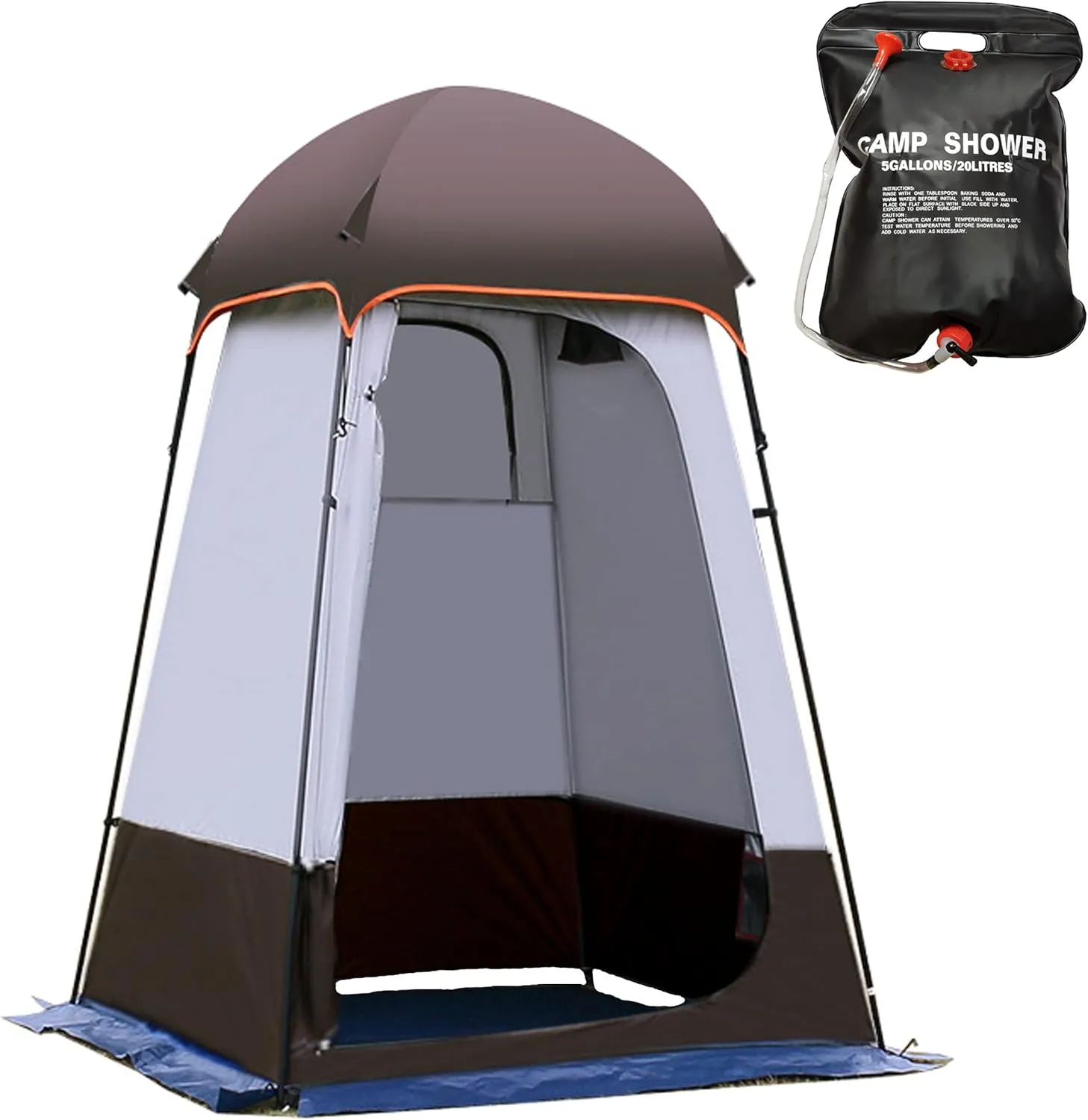 Privacy Large Changing Shower Tent - Portable Quick Easy Installation Shower Bag Camping Outdoor Toilet Shelter 94” x 63” x 63” Beach Sun Protection Ventilation Waterproof