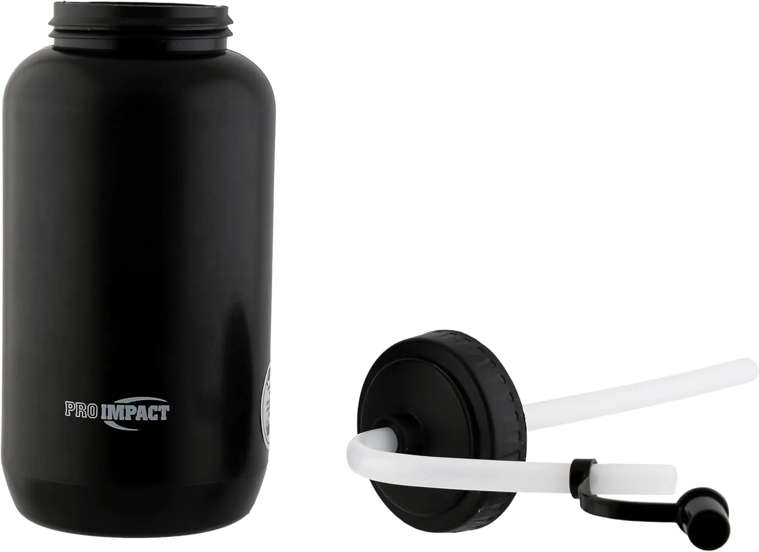Pro Impact Squeezable Water Bottle Bendable Long Straw - LDPE BPA Free Plastic - Hydration for Baseball Hockey Gym MMA Yoga Boxing Cycling Softball Football Lacrosse (35.5 Oz.)