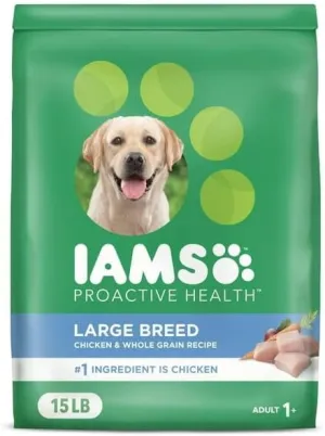 Proactive Health Large Breed Adult with Real Chicken Dry Dog Food, 15 Lb. Bag, 100% Complete and Balanced Meal That Supports Growth and Health