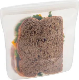 ProKeeper Large 3-Cup Reusable Silicone Sandwich Bag, 100% Silicone, Clear for Food Storage