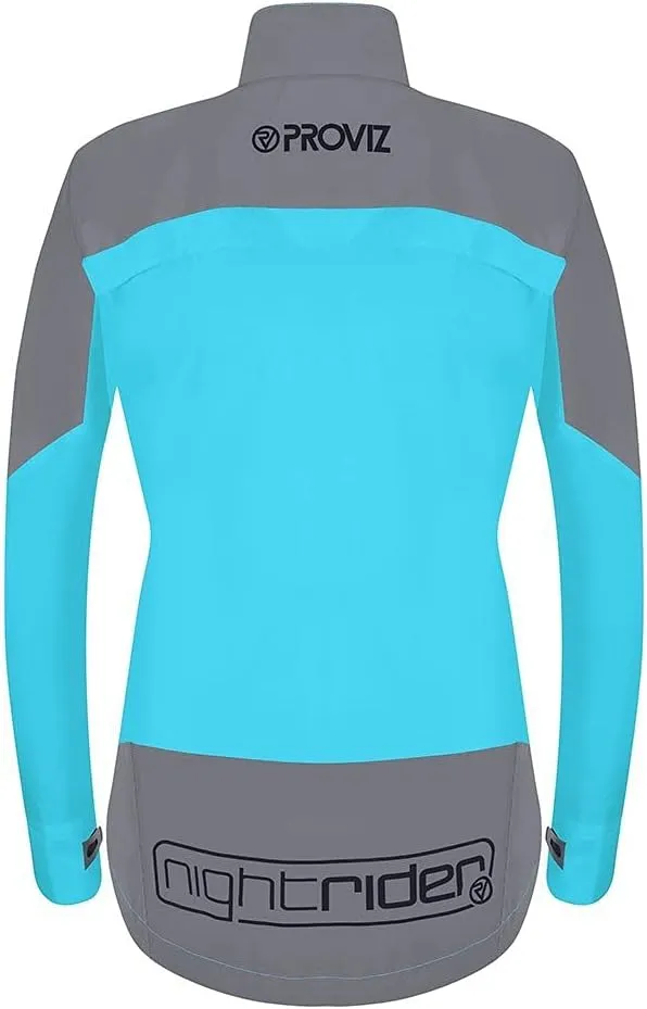 Proviz Women's Nightrider Reflective Waterproof Cycling Jacket Hi Visibility Breathable Cycling Coat