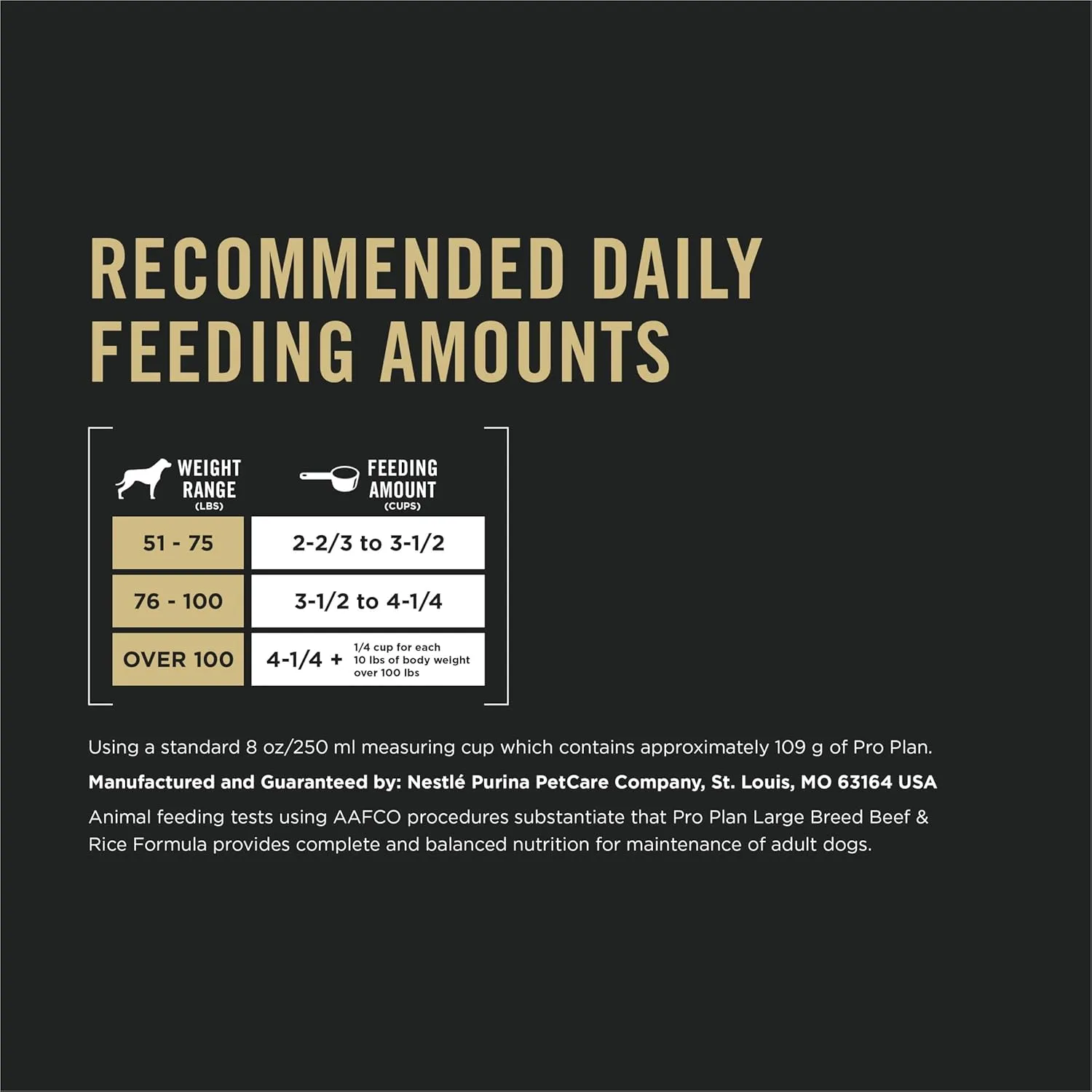 Purina Pro Plan Large Breed Dry High Protein Dog Food With Probiotics for Dogs, Beef and Rice Formula - 47 lb. Bag