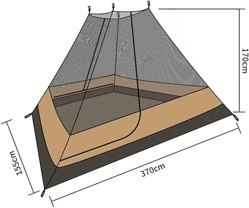 Pyramid Tent Indian Shelter Anti-Rainstorm Outdoor Camping Tent Yurt Tent with Stove Hole Family Teepee Tent