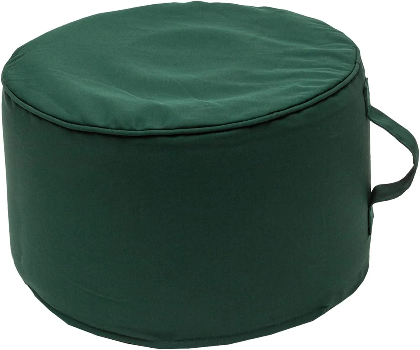QILLOWAY Indoor/Outdoor Inflatable Stool,Round Ottoman,All Weather Foot Rest for Camping or Home,Mallard/Forest Green