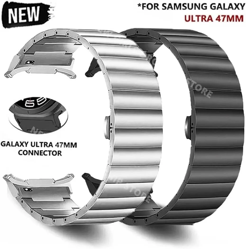 Qu ick Fit Business Stainless Steel Metal Watch Band Fit for Samsung Galaxy Watch Ultra 47mm Bracelet