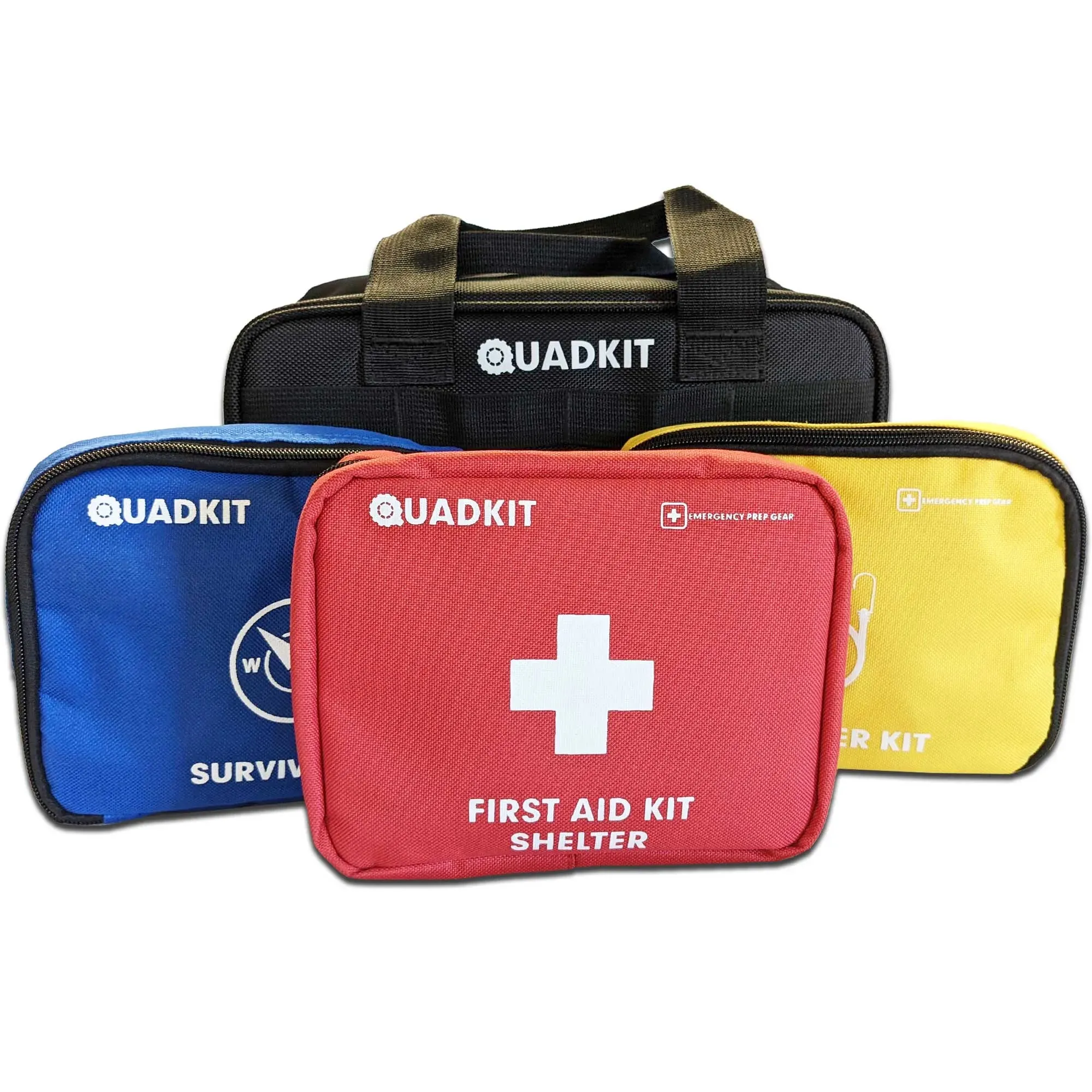 QUADKIT ATV Emergency Kit - Survival Kit & Military Tools Kit 106 Essential Items Camping First Aid Kit Gifts for Men