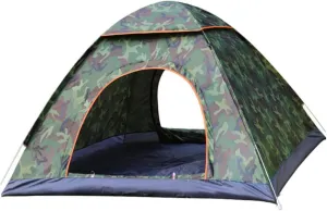 Quick Open 8-Pole Tent Family Camping Tent Mesh Door Waterproof Sun Shelter Reinforced Frame for Outdoor