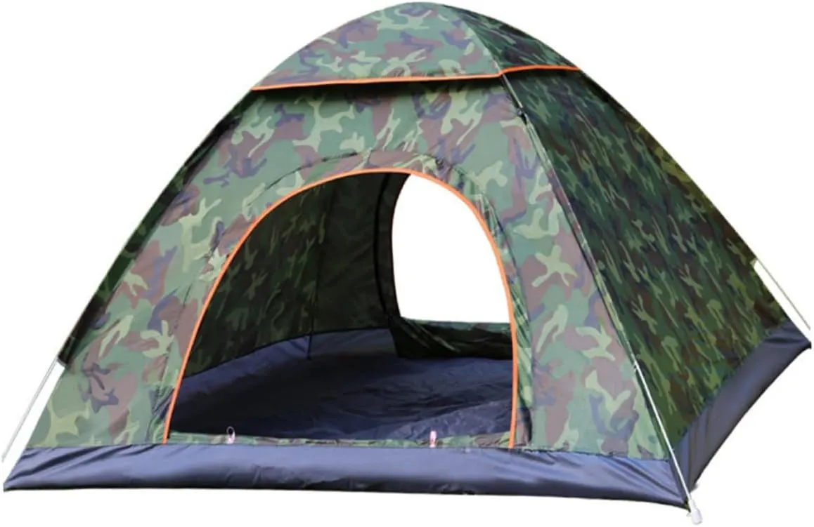 Quick Open 8-Pole Tent Family Camping Tent Mesh Door Waterproof Sun Shelter Reinforced Frame for Outdoor