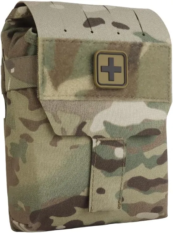 Quick Release MOLLE First Aid Medical Kit Tactical Magazine Pouch Suitable for Airsoft Paintball Shooting Camping Hunting (CP)