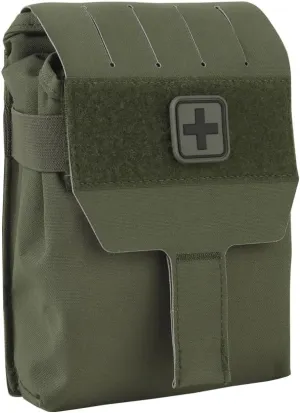 Quick Release MOLLE First Aid Medical Kit Tactical Magazine Pouch Suitable for Airsoft Paintball Shooting Camping Hunting (Green)