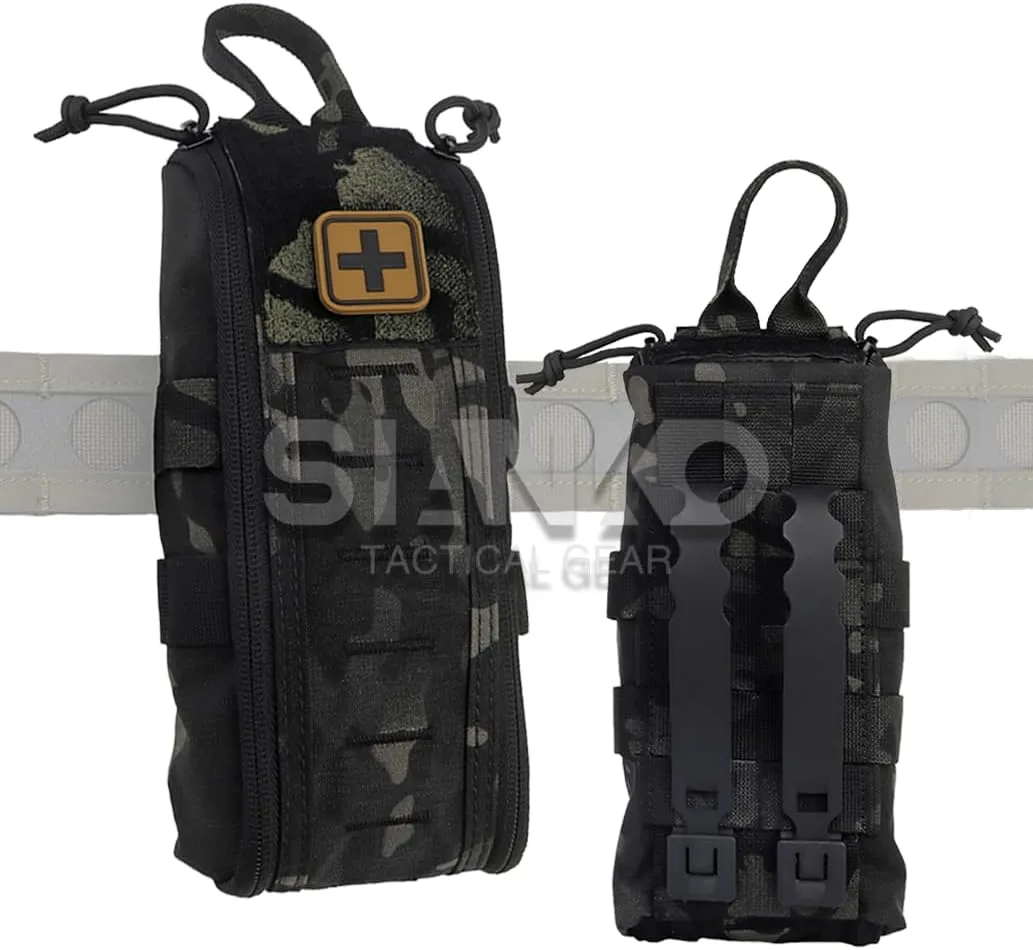 Quick Release Tactical MOLLE IFAK Pouch,Medical Emergency Airsoft First Aid Kits/EMT Bag,For Outdoor Sport Hunting Airsoft