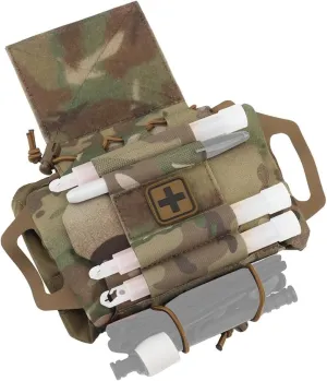 Rapid Tear-Away First Aid Kit Pack Two-Piece System Tactical IFAK Pouch Medical Pouches Emergency Survival Bag Mounted by hook & Loop