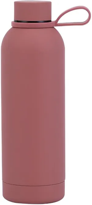 RareGem Insulated Water Bottles -17 oz Stainless Steel Rubber Coated Double Wall Water Bottle, Leakproof Lightweight,BPA Free