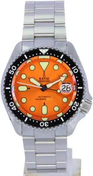 RATIO FreeDiver Dive Watch Sapphire Crystal Automatic Diver Watch 200M Water Resistant Diving Watch for Men