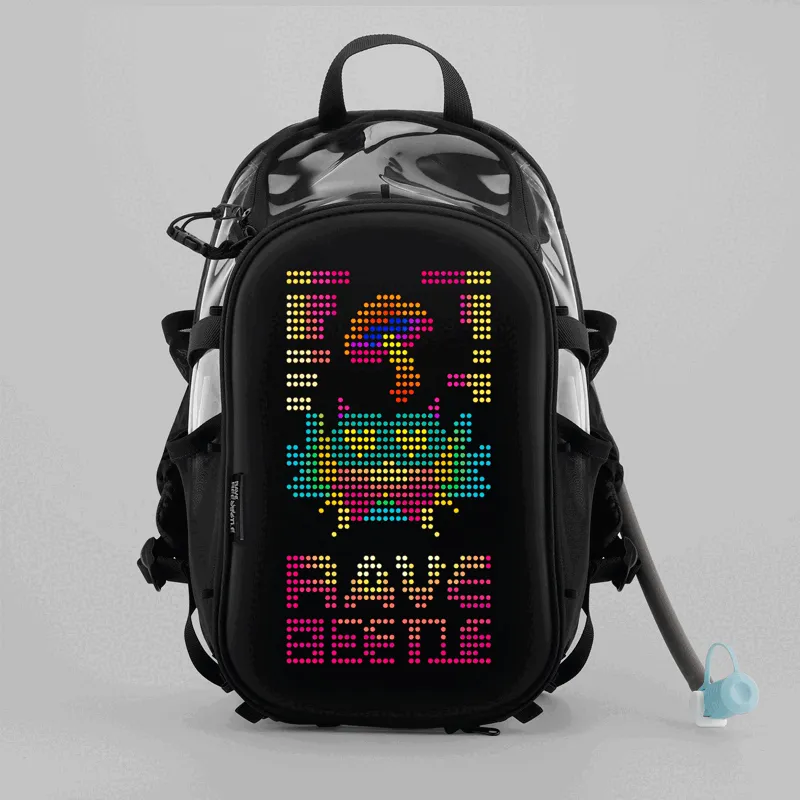 RaveBeetle Clear Elytra Hydration Pack   Aura Reflector