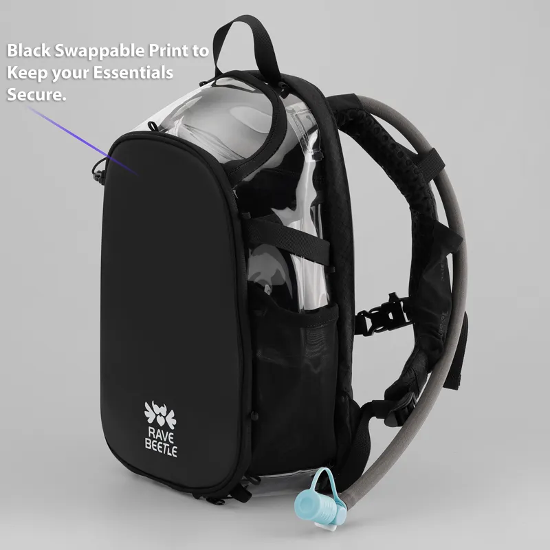 RaveBeetle Clear Elytra Hydration Pack   Aura Reflector