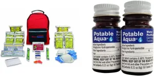 Ready America Emergency Preparedness Kit with Potable Aqua Water Purification Tablets