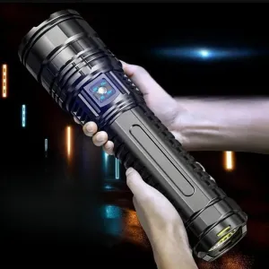Rechargeable LED Light, 5 Modes Zoomable Tactical Flashlight, Portable Lighting LED Light, Outdoor Flashlight Tools for Camping Hiking, Tactical Equipment