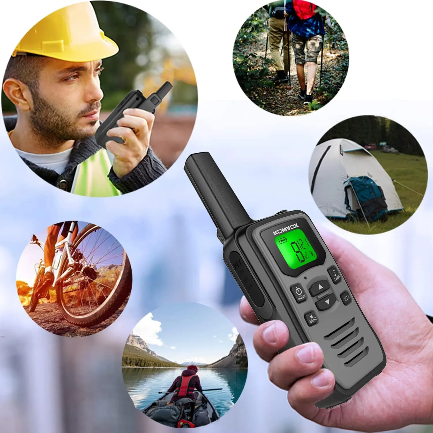 Rechargeable Walkie Talkies for Adults with 36 Channels, Long Range Two-Way Radio Walkie Talky with NOAA Weather Alerts, Emergency Radio for Camping Hiking Gear