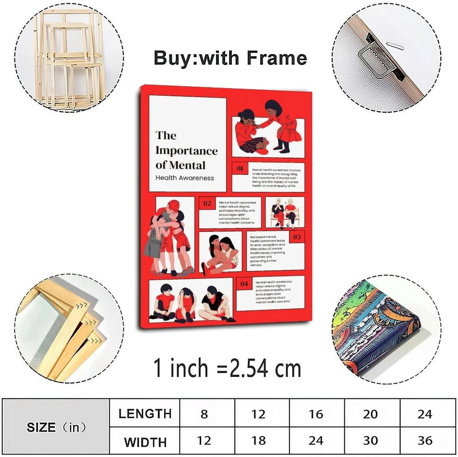 Recognize And Act First Aid Posters First Aid Knowledge Poster (3) Canvas for Bedroom Living Room Decor 12x18inch(30x45cm) Frame-style
