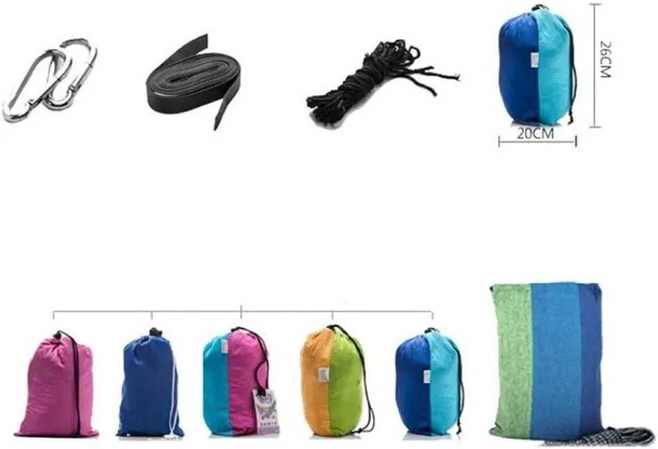 Recreation 1-2 Person Portable Outdoor Camping Hammock with Mosquito Net Parachute Fabric Hanging Bed Hunting Sleeping Swing Gifts for Hikers