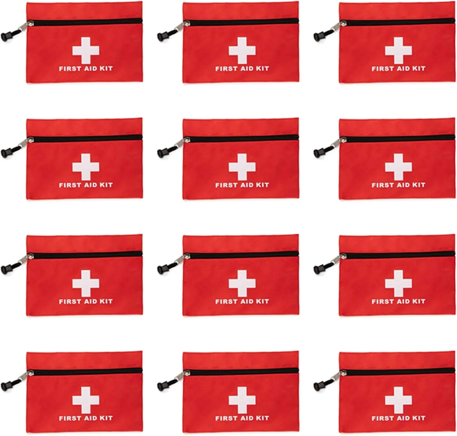 Red First Aid Bag Small First Aid Kit Empty Medical Storage Bag for First Aid Kits Pack Emergency Hiking Backpacking Camping Cycling Travel Car (Red 6.3x4.3 12PCS)