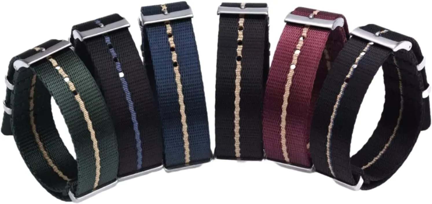 Replace Watchband, Elegant Replacement Bands Watch Straps,20mm-22mm Smooth Nylon Military Watch Strap for Analogue Watch and Dial Quartz Watch Watch Wrist Band Replacement