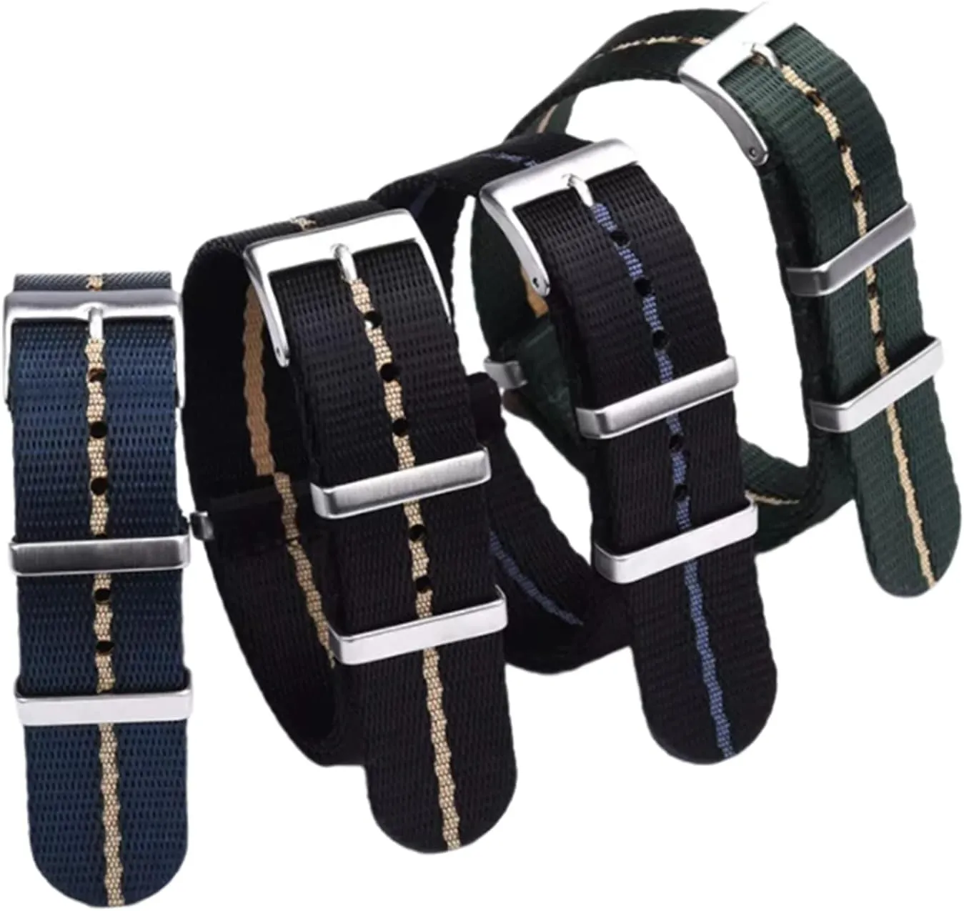 Replace Watchband, Elegant Replacement Bands Watch Straps,20mm-22mm Smooth Nylon Military Watch Strap for Analogue Watch and Dial Quartz Watch Watch Wrist Band Replacement