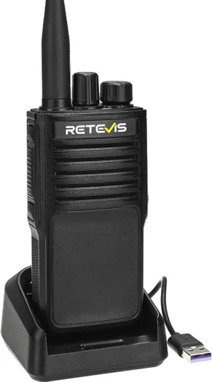 Retevis P2 IP68 Waterproof 2 Way Radio for Adults, Long Range GMRS Two Way Radios Rechargeable,Professional Walkie Talkies with 2500mAh, Noise Cancelling, for Construction Security(1 Pack)