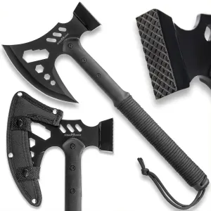 RIDGE RUNNER Tactical Multi-Tool Hammer and Axe with Sheath - Stainless Steel Head Has Integrated Hex Wrenches Paracord-Wrapped TPU Handle