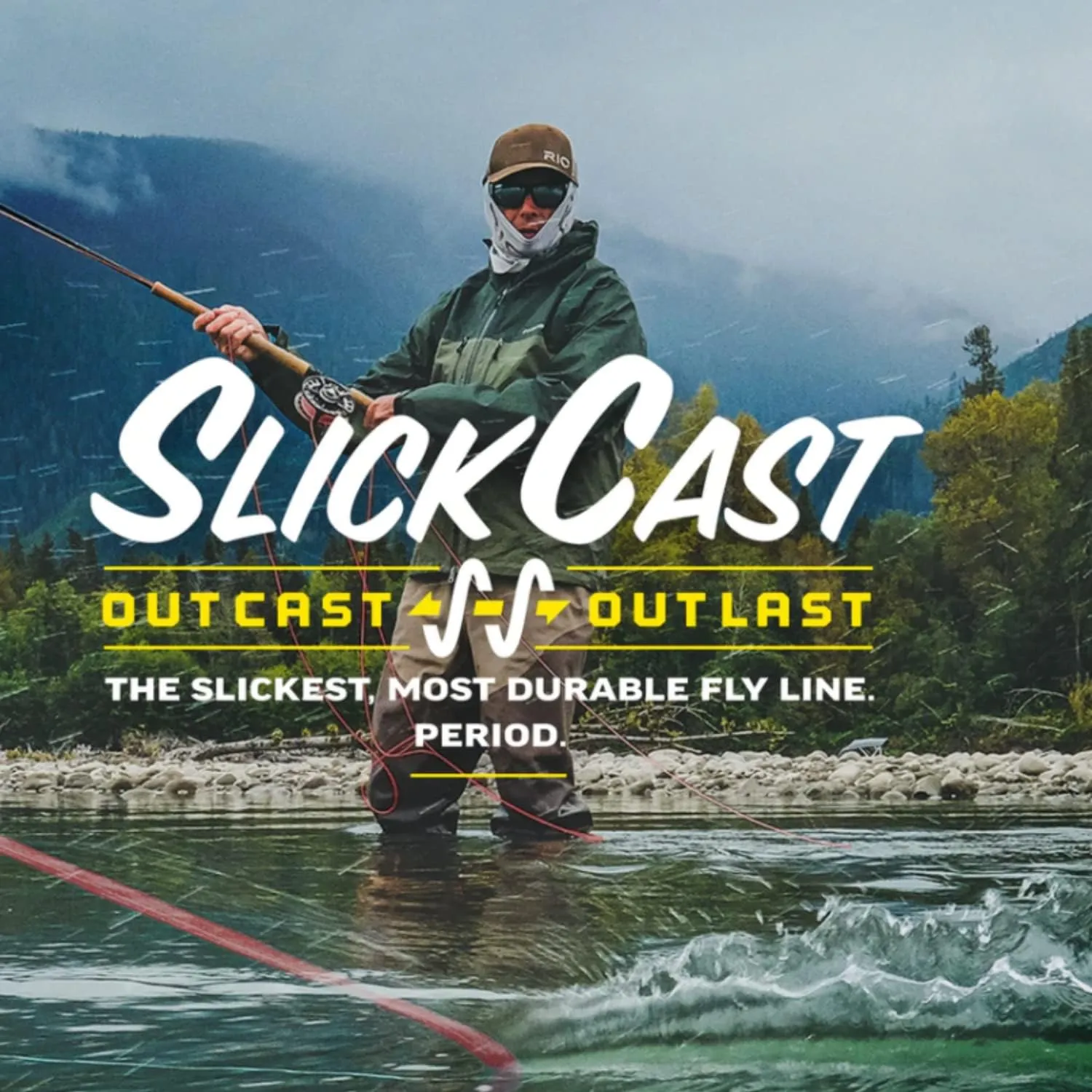 Rio Elite Perception Slick Cast Fly Line, Easy Casting All-Around Floating Trout Line, Low-Stretch & Ultra-Slick Performance, Green/Camo/Gray