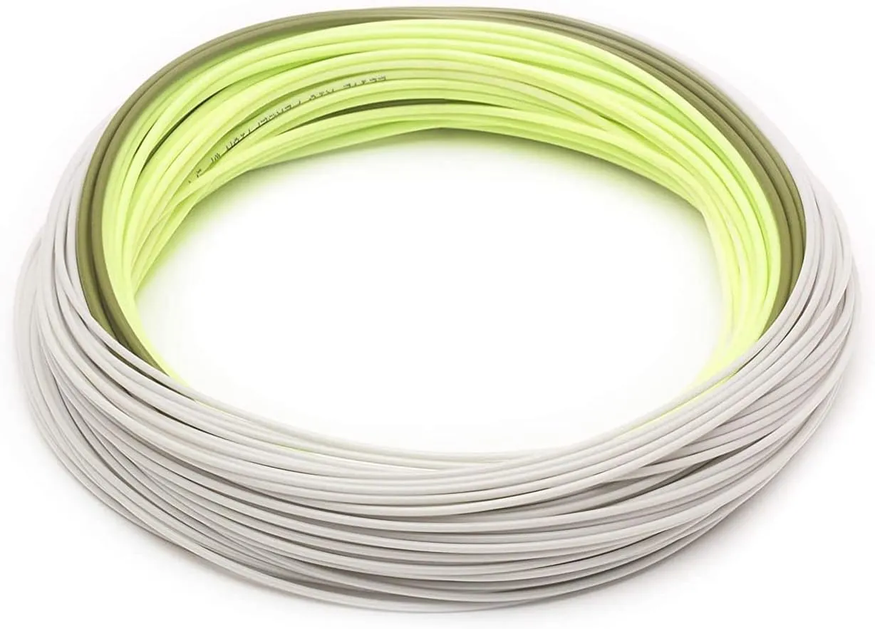 Rio Elite Perception Slick Cast Fly Line, Easy Casting All-Around Floating Trout Line, Low-Stretch & Ultra-Slick Performance, Green/Camo/Gray