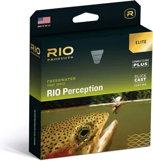 Rio Elite Perception Slick Cast Fly Line, Easy Casting All-Around Floating Trout Line, Low-Stretch & Ultra-Slick Performance, Green/Camo/Gray