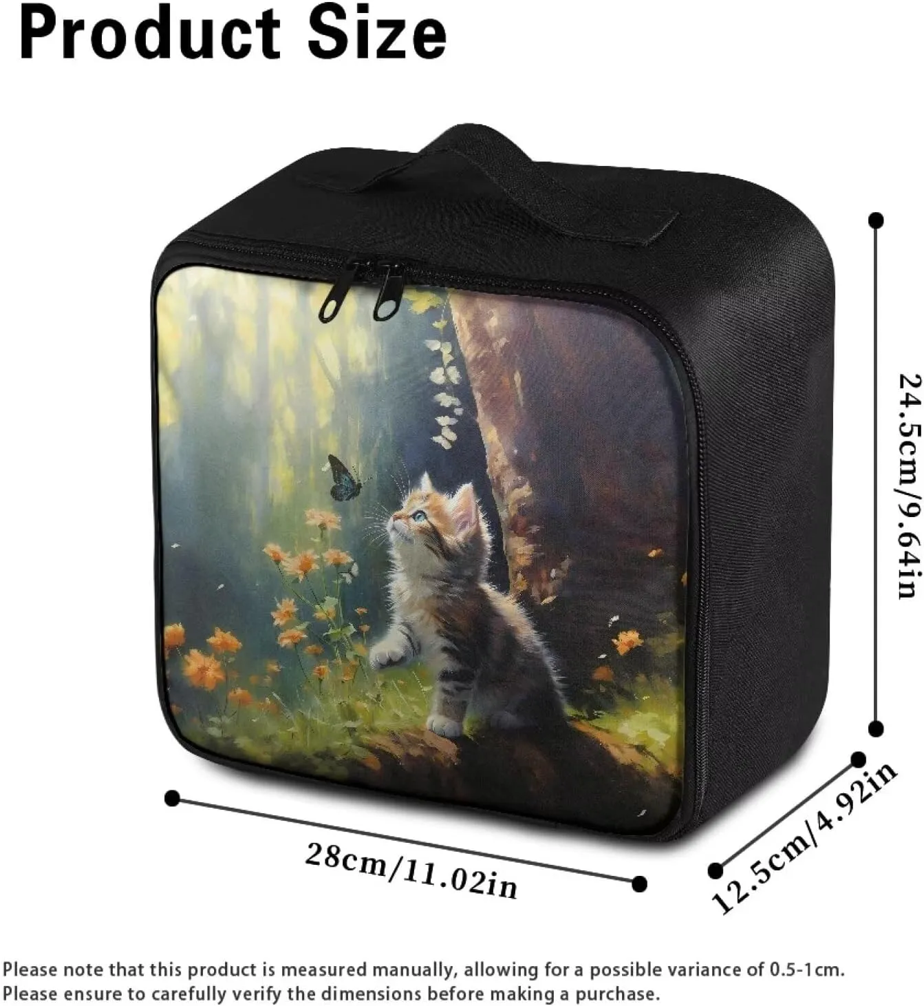 Rnyleeg Cute Cat Empty First Aid Bag Emergency Medical Kit for College Dorm First Aid Kit for Home Portable Travel Medical Supplies Bag