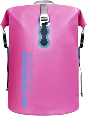Roll Top Dry Compression Sack, Lightweight Waterproof Dry Bag, Keep Gear Dry Clean, for Travel, Swimming, Boating, Kayaking (Color : Pink)