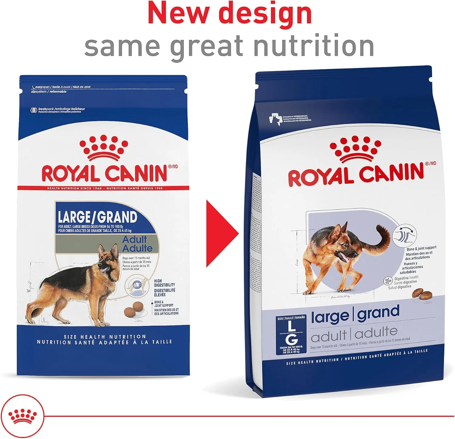 Royal Canin Large Breed Adult Dry Dog Food, 30 lb Bag
