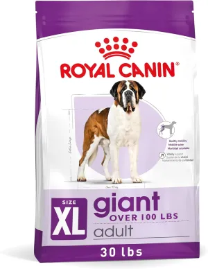 Royal Canin Size Health Nutrition Giant Adult Dog Food Dry, Extra-Large Dog Food Supports Bone and Joint Health, Digestive Health and a Healthy Heart, 30 lb Bag