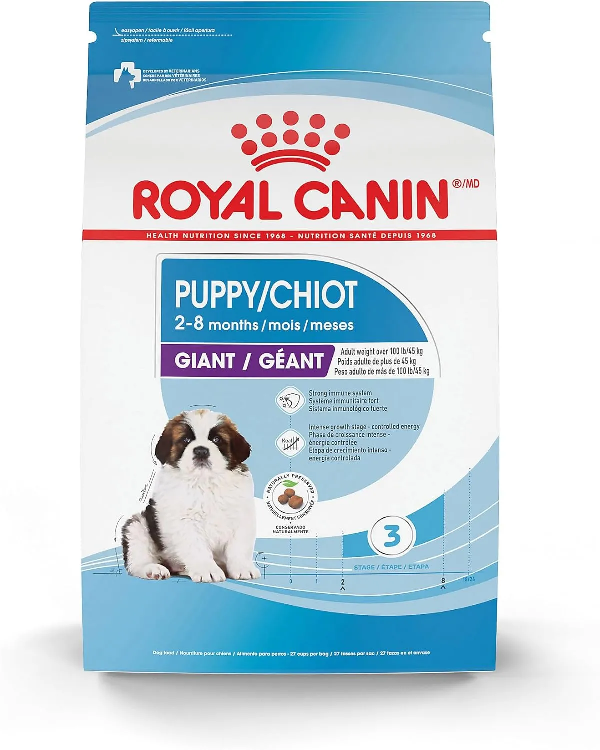Royal Canin Size Health Nutrition Giant Puppy Dry Dog Food, extra-large Breed Puppy Food Supports Brain Development, Immune System and Digestive Health, 30 lb Bag