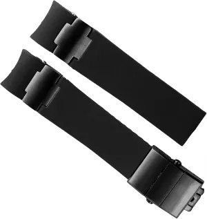 Rubber Watch Band For Ulysse Nardin 263 DIVER Curved End strap Waterproof Bracelets