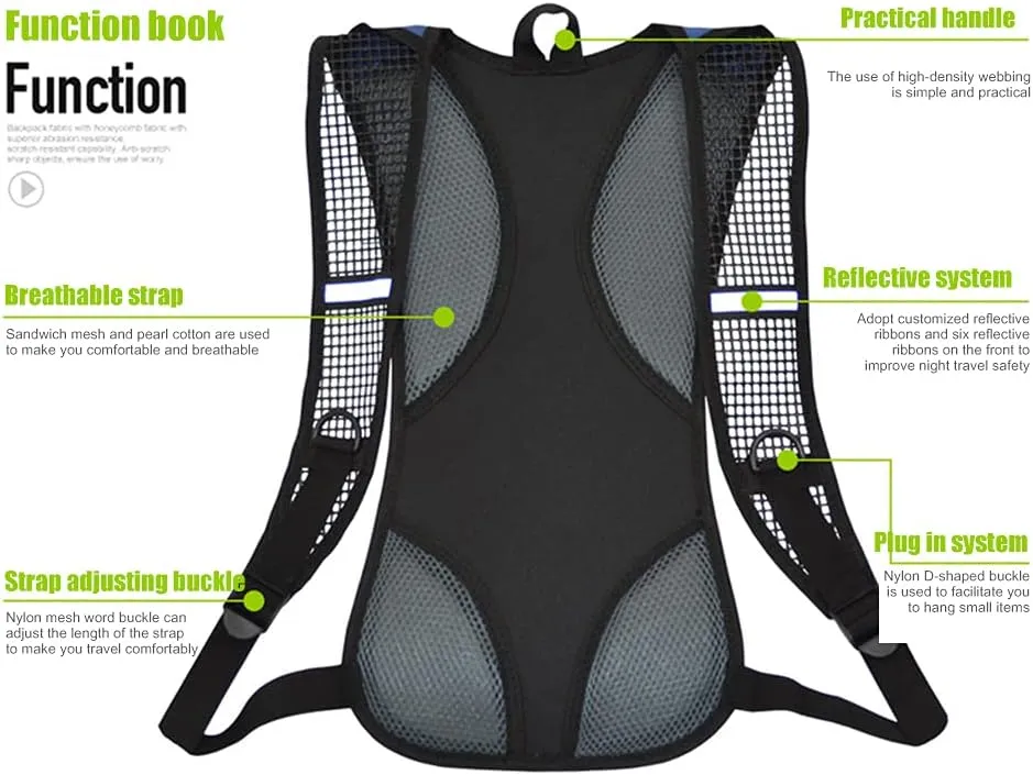 Running Hydration Vest, Running Backpack for Men Women, Lightweight Leakproof Running Hydration Pack