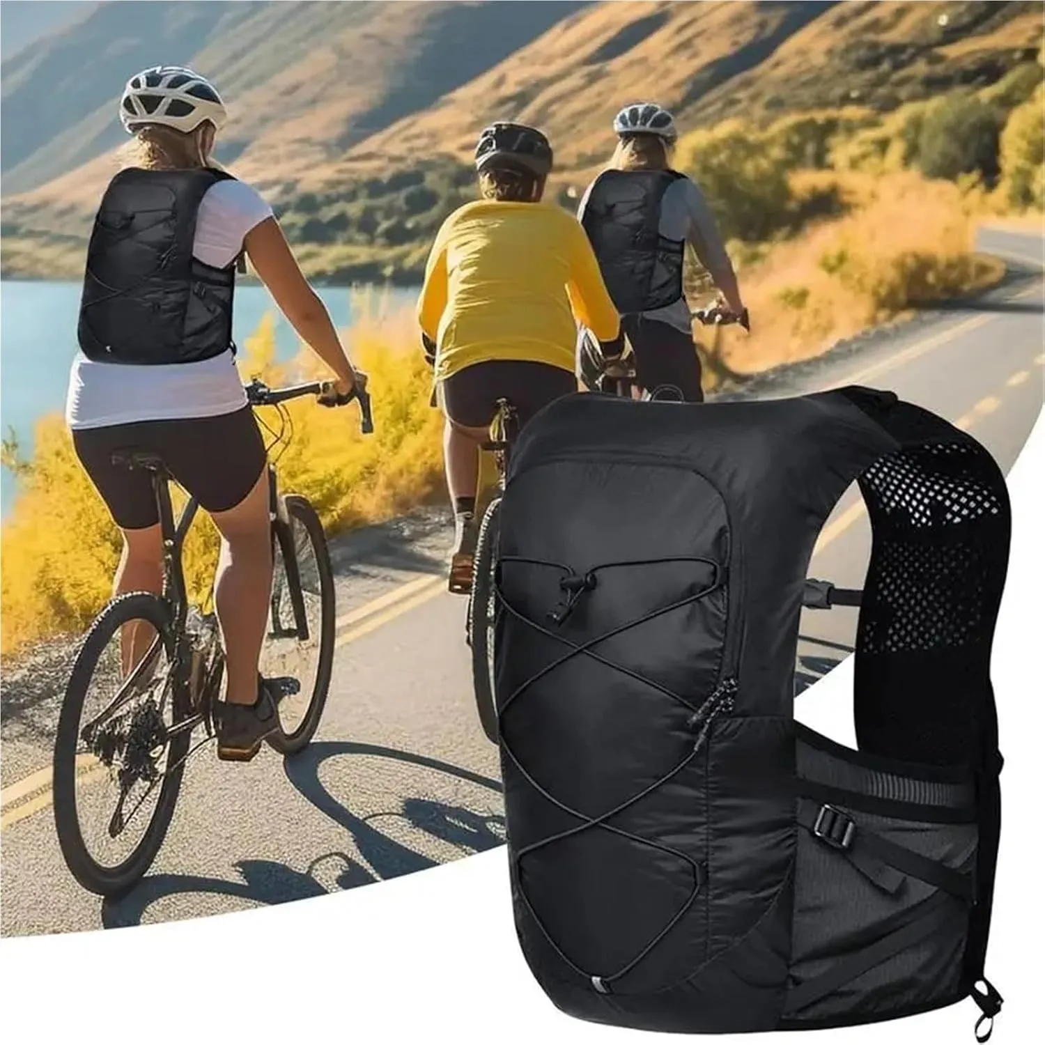 Running Vest Outdoor Running Hydration Vest Outdoor Hiking Hydration Pack Vest Lightweight Running Backpack Insulated Backpack Water Bag for Running