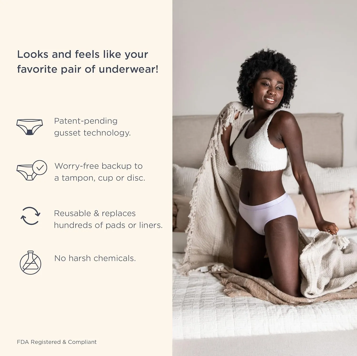 saalt Comfort Modal Brief Period Underwear - Heavy Absorbency & Super Absorbency
