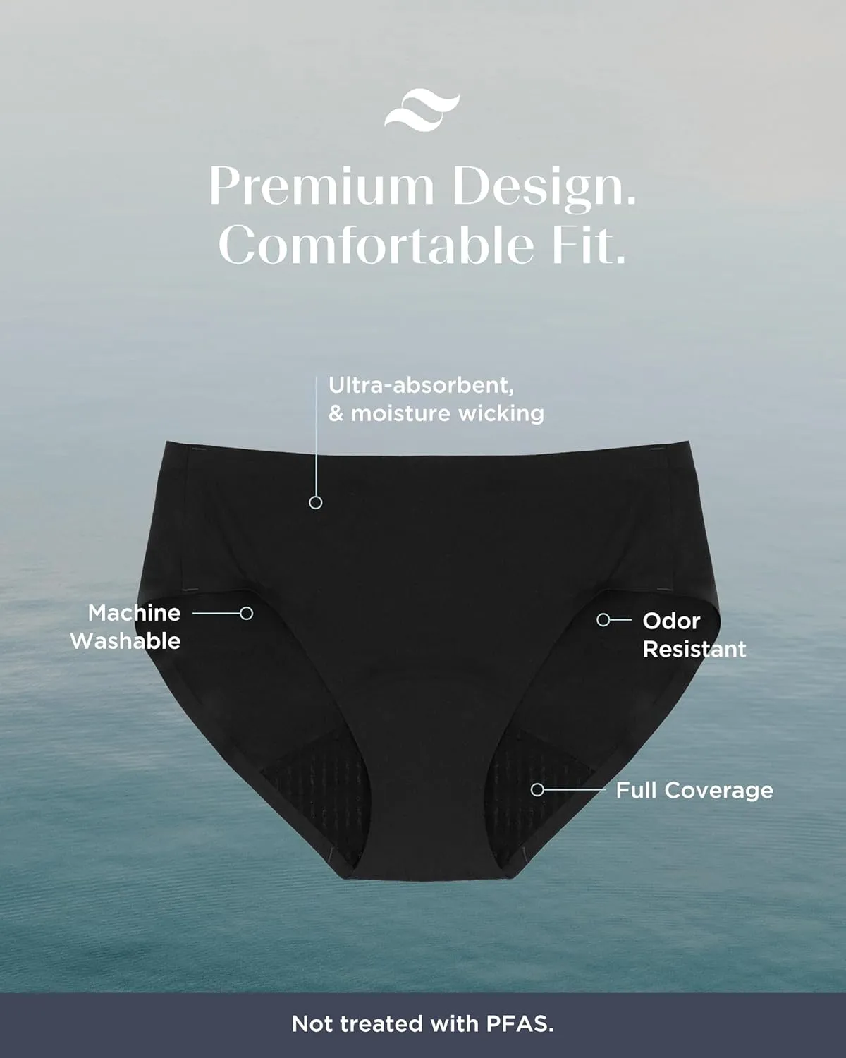 saalt Seamless Brief - Period Underwear - Regular, Heavy, & Super Absorbency - Replaces Pads & Tampons